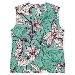 Vintage Floral Pattern Women s Button Up Vest from ArtsNow.com Back