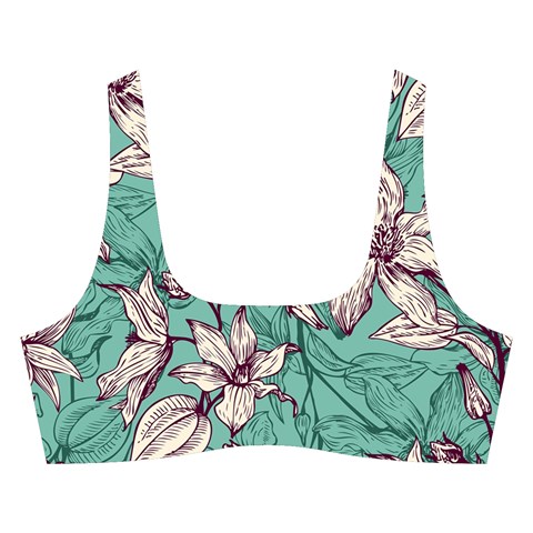 Vintage Floral Pattern Cross Back Hipster Bikini Set from ArtsNow.com Front