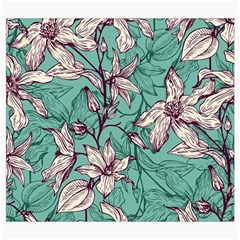 Vintage Floral Pattern Roll Up Canvas Pencil Holder (S) from ArtsNow.com Front