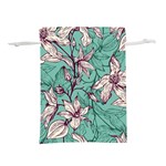 Vintage Floral Pattern Lightweight Drawstring Pouch (S)