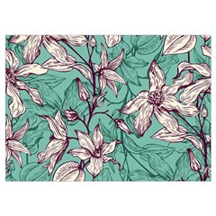 Vintage Floral Pattern Wristlet Pouch Bag (Small) from ArtsNow.com Belt Loop