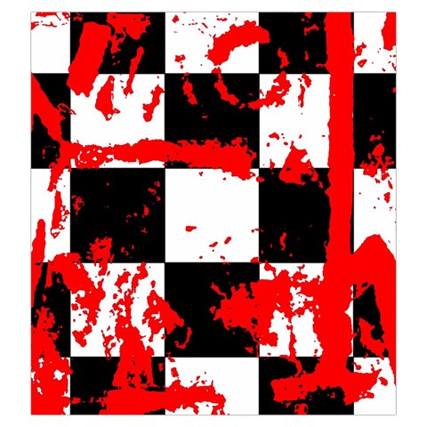 Checkerboard Splatter Drawstring Pouch (Large) from ArtsNow.com Front