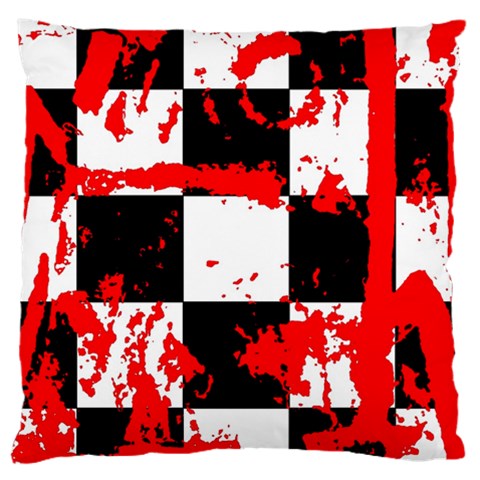 Checkerboard Splatter Large Flano Cushion Case (Two Sides) from ArtsNow.com Front