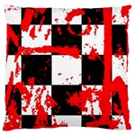 Checkerboard Splatter Large Flano Cushion Case (Two Sides)