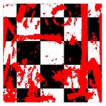Checkerboard Splatter Large Satin Scarf (Square)