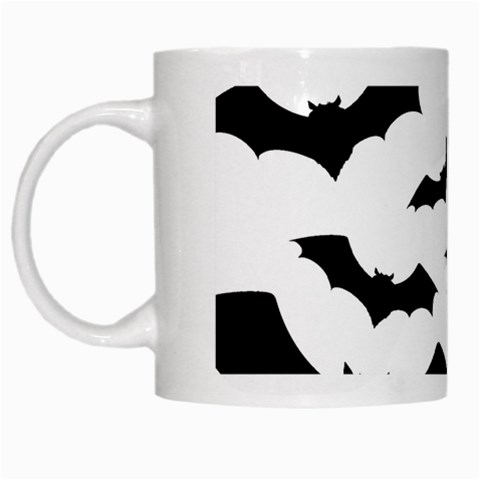 Deathrock Bats White Mug from ArtsNow.com Left