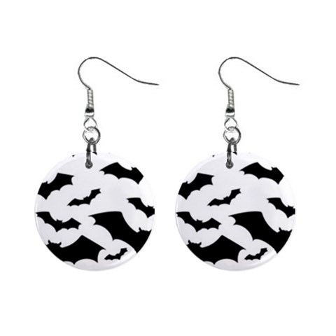 Deathrock Bats 1  Button Earrings from ArtsNow.com Front