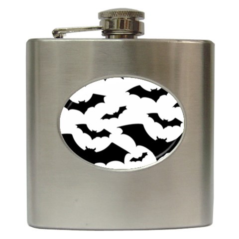 Deathrock Bats Hip Flask (6 oz) from ArtsNow.com Front