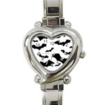 Deathrock Bats Heart Italian Charm Watch