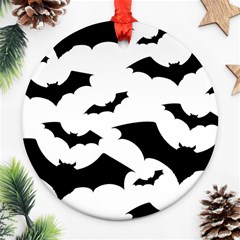 Deathrock Bats Round Ornament (Two Sides) from ArtsNow.com Back