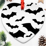 Deathrock Bats Heart Ornament (Two Sides)