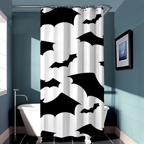 Deathrock Bats Shower Curtain 36  x 72  (Stall) from ArtsNow.com Curtain(36 X72 ) - 33.26 x66.24  Curtain(36 X72 )