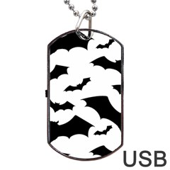 Deathrock Bats Dog Tag USB Flash (Two Sides) from ArtsNow.com Front