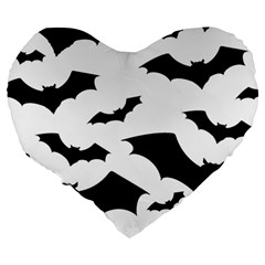 Deathrock Bats Large 19  Premium Heart Shape Cushion from ArtsNow.com Back