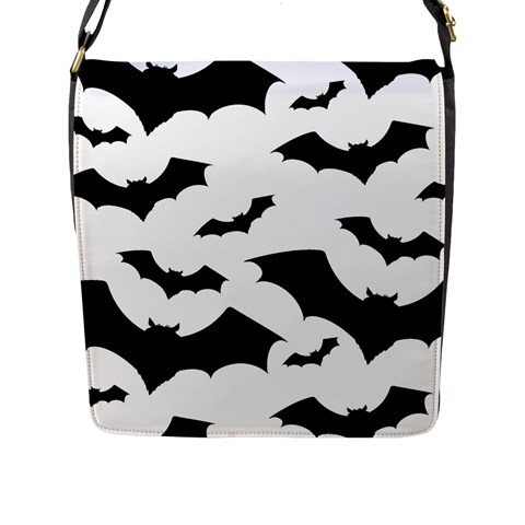 Deathrock Bats Flap Closure Messenger Bag (L) from ArtsNow.com Front