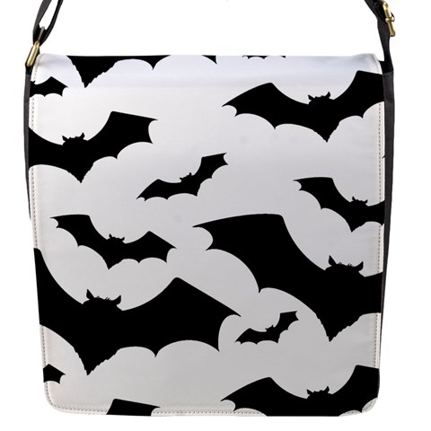 Deathrock Bats Flap Closure Messenger Bag (S) from ArtsNow.com Front