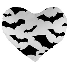 Deathrock Bats Large 19  Premium Flano Heart Shape Cushion from ArtsNow.com Front