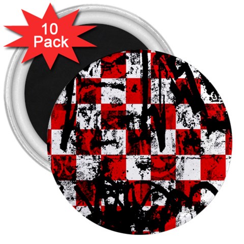 Emo Checker Graffiti 3  Magnet (10 pack) from ArtsNow.com Front