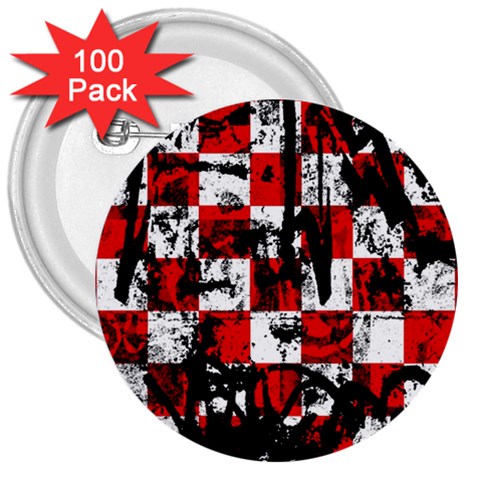 Emo Checker Graffiti 3  Button (100 pack) from ArtsNow.com Front