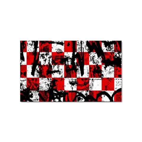 Emo Checker Graffiti Sticker Rectangular (10 pack) from ArtsNow.com Front