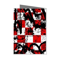 Emo Checker Graffiti Mini Greeting Cards (Pkg of 8) from ArtsNow.com Left