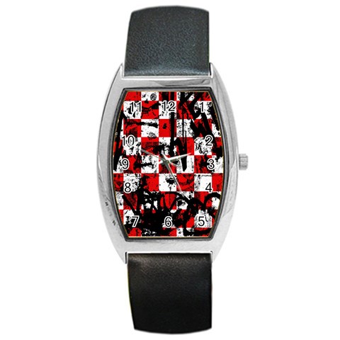 Emo Checker Graffiti Barrel Style Metal Watch from ArtsNow.com Front