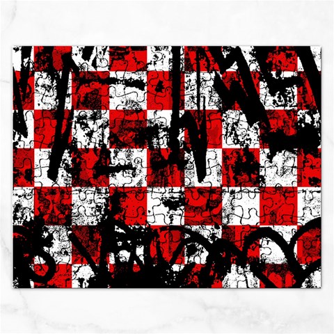Emo Checker Graffiti Jigsaw Puzzle (Rectangular) from ArtsNow.com Front