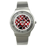 Emo Checker Graffiti Stainless Steel Watch