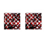 Emo Checker Graffiti Cufflinks (Square)