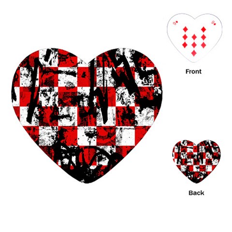 Emo Checker Graffiti Playing Cards Single Design (Heart) from ArtsNow.com Front
