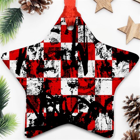 Emo Checker Graffiti Star Ornament (Two Sides) from ArtsNow.com Front