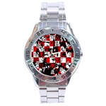 Emo Checker Graffiti Stainless Steel Analogue Watch