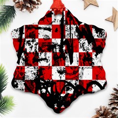 Emo Checker Graffiti Snowflake Ornament (Two Sides) from ArtsNow.com Back