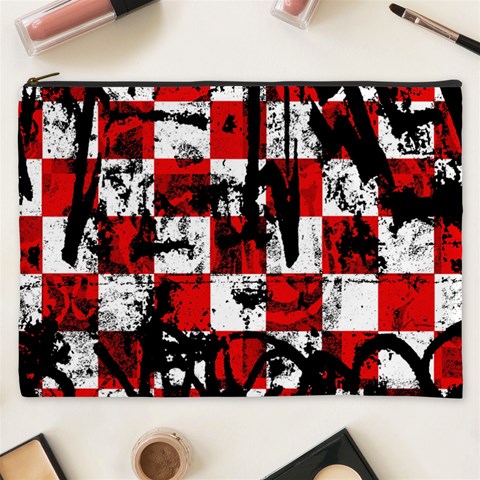 Emo Checker Graffiti Cosmetic Bag (XXXL) from ArtsNow.com Front