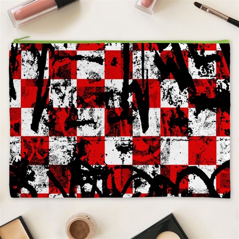 Emo Checker Graffiti Cosmetic Bag (XXXL) from ArtsNow.com Front