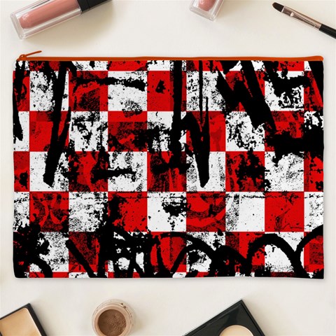 Emo Checker Graffiti Cosmetic Bag (XXXL) from ArtsNow.com Front