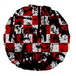 Emo Checker Graffiti Large 18  Premium Round Cushion 