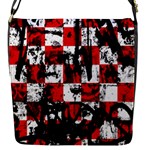Emo Checker Graffiti Flap Closure Messenger Bag (S)