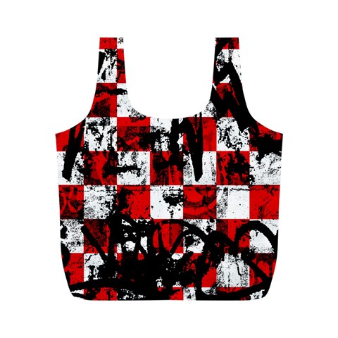 Emo Checker Graffiti Full Print Recycle Bag (M) from ArtsNow.com Front