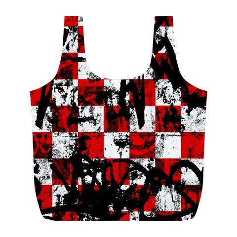 Emo Checker Graffiti Full Print Recycle Bag (L) from ArtsNow.com Back