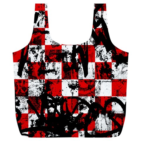 Emo Checker Graffiti Full Print Recycle Bag (XL) from ArtsNow.com Back