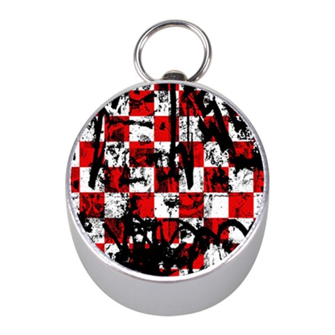Emo Checker Graffiti Silver Compass (Mini) from ArtsNow.com Front