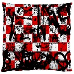 Emo Checker Graffiti Large Flano Cushion Case (Two Sides)