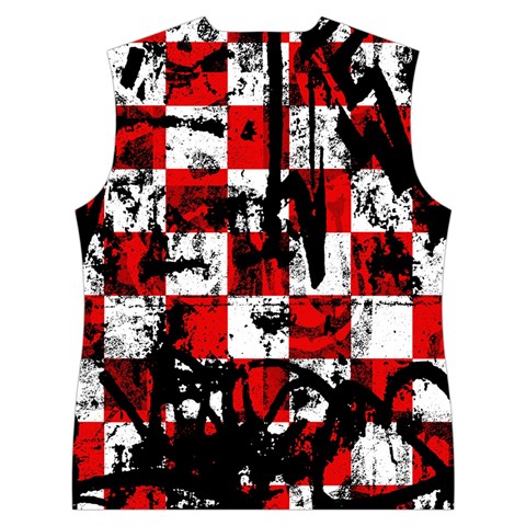 Emo Checker Graffiti Women s Button Up Vest from ArtsNow.com Back