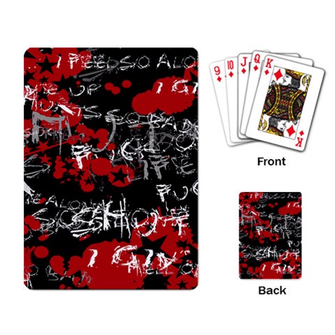 Emo Graffiti Playing Cards Single Design (Rectangle) from ArtsNow.com Back