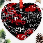 Emo Graffiti Heart Ornament (Two Sides)