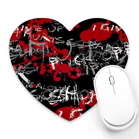 Emo Graffiti Heart Mousepad from ArtsNow.com Front