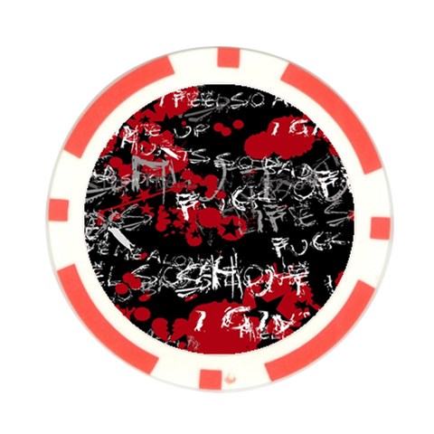 Emo Graffiti Poker Chip Card Guard from ArtsNow.com Front
