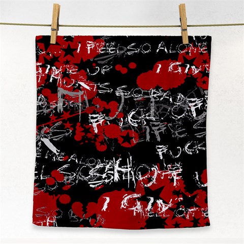 Emo Graffiti Face Towel from ArtsNow.com Front