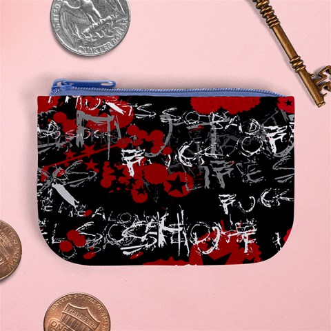 Emo Graffiti Mini Coin Purse from ArtsNow.com Front